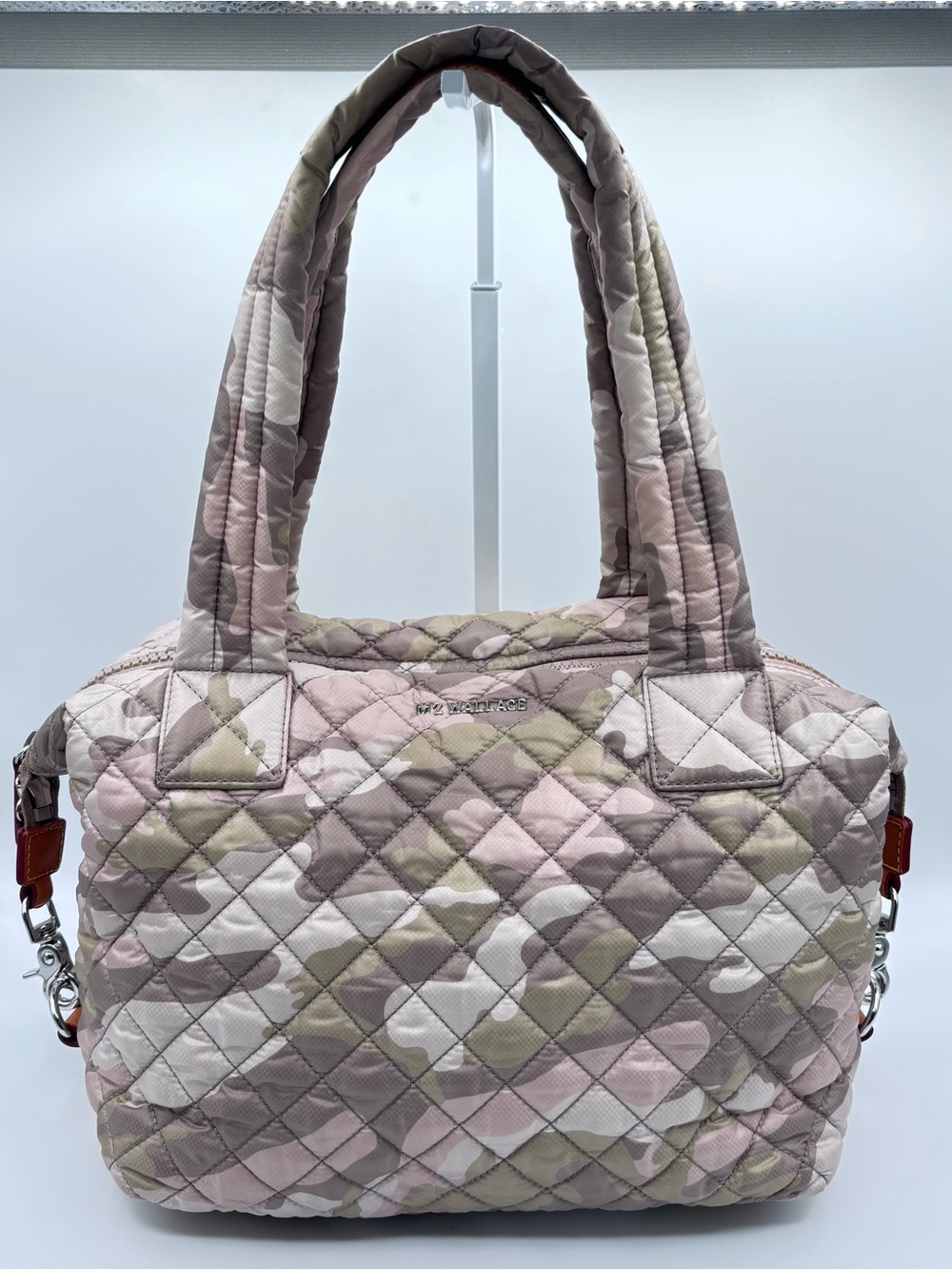 MZ Wallace | Medium Sutton Blush Camo Quilted Tote/Crossbody Purse